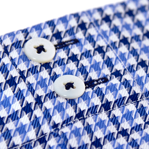 Mixed Blue Houndstooth House Trouser