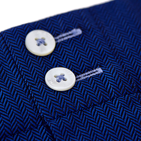 Navy Herringbone House Trouser