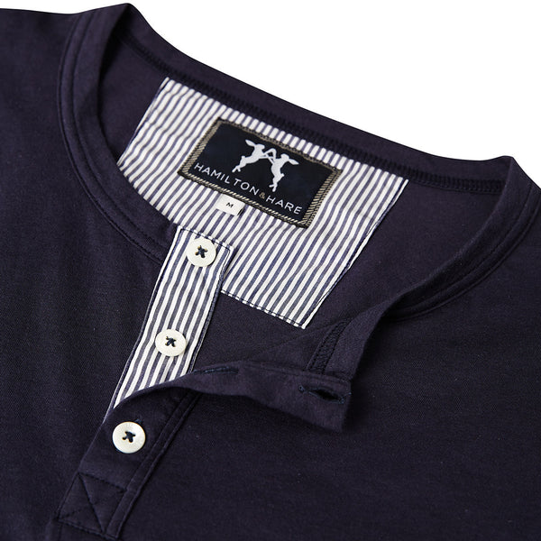 Navy Henley Tailored Tee