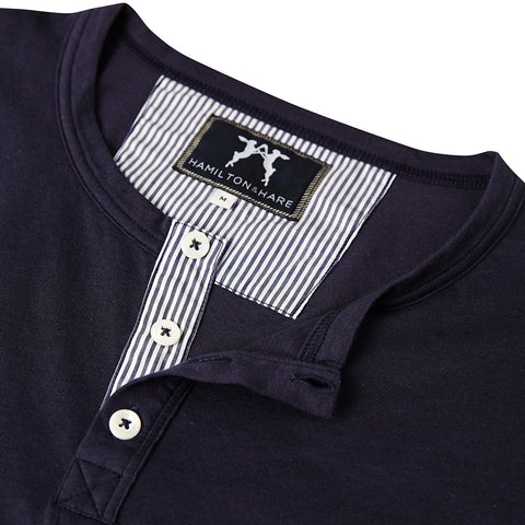 Navy Henley Tailored Tee