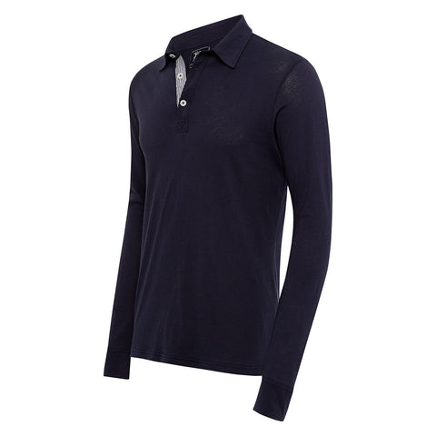 Long-sleeved Navy Tailored Tee