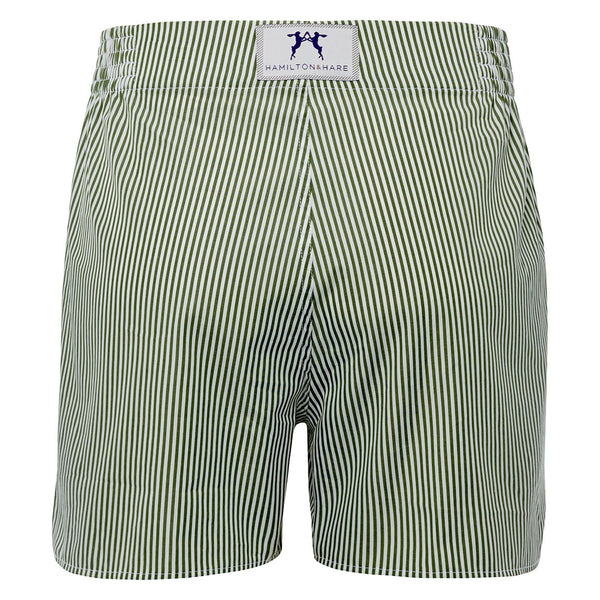 Pinstripe Olive Tailored Boxer