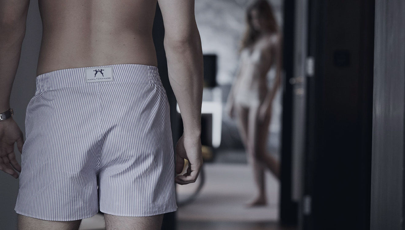 Pinstripe Lavender Tailored Boxer