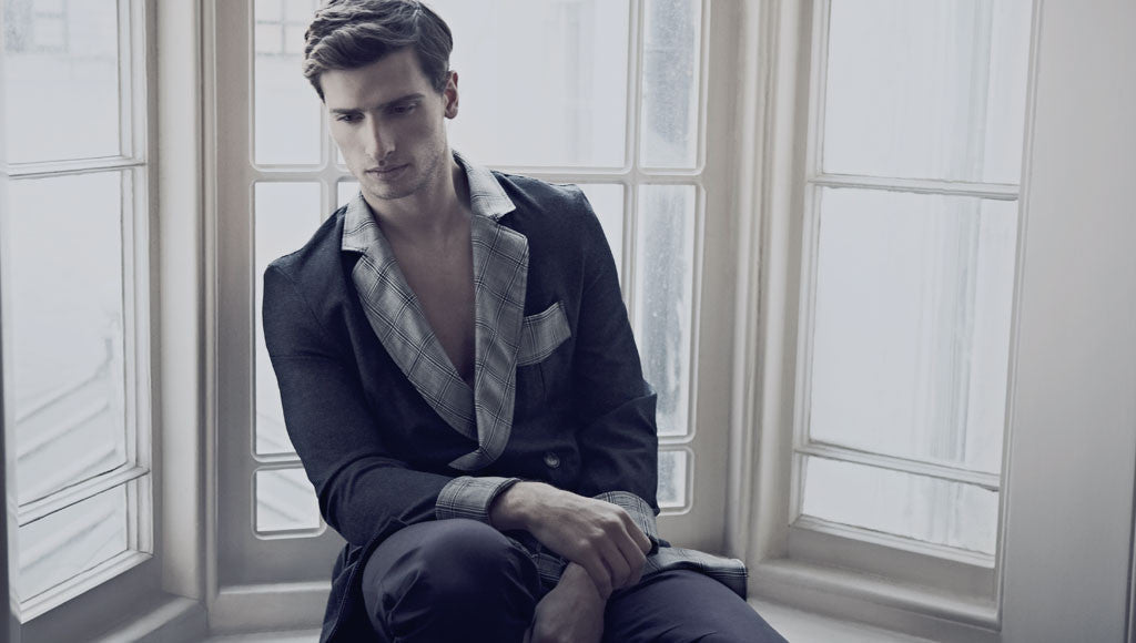 Navy and Birdseye House Coat